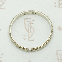 Ring of Flowers Art Deco Wedding Band