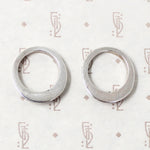 Stacking Silver Bands with Spiny Oyster Inlay