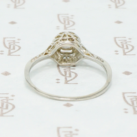 Petite Filigree Diamond Solitaire Ring