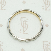 Platinum Topped 18k Gold Edwardian Wedding Band