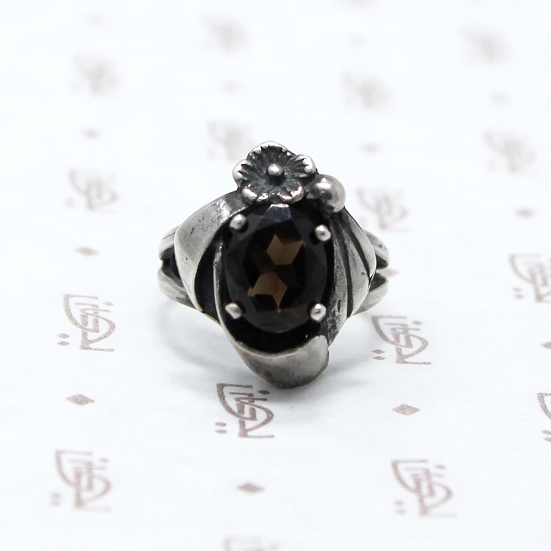 Dreamy Smokey Quartz Ring in Silver