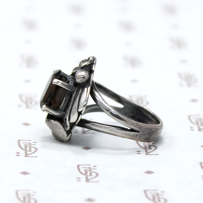 Dreamy Smokey Quartz Ring in Silver