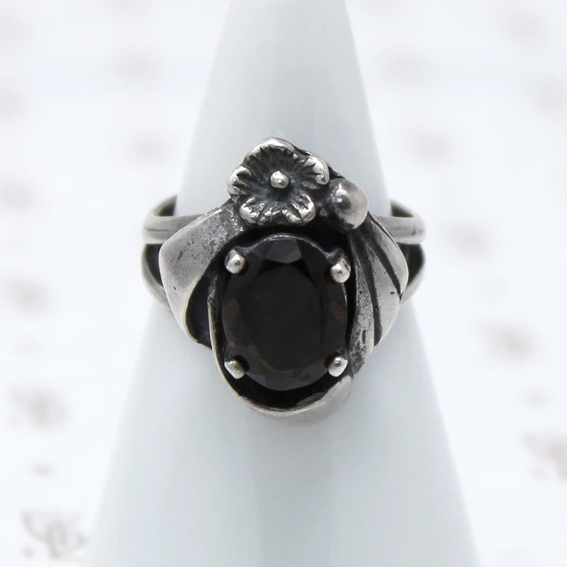 Dreamy Smokey Quartz Ring in Silver