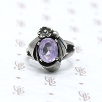 Lilac Colored Amethyst in Silver Ring