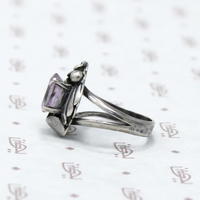 Lilac Colored Amethyst in Silver Ring