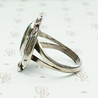 Hand Made Native American Ring with Leaf & Horseshoe