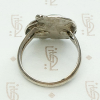 Hand Made Native American Ring with Leaf & Horseshoe