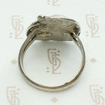 Hand Made Native American Ring with Leaf & Horseshoe