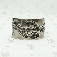 Unusual Signed Sterling Silver Band