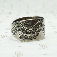Unusual Signed Sterling Silver Band