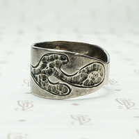 Unusual Signed Sterling Silver Band