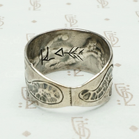 Unusual Signed Sterling Silver Band