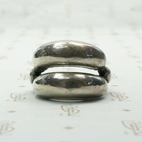 Double Domed Modernist Sterling Band