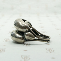 Double Domed Modernist Sterling Band