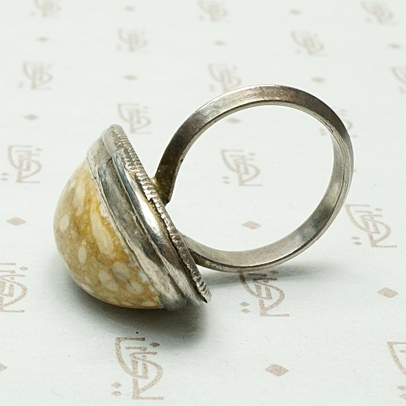 Petrified Dinosaur Egg Specimen Ring