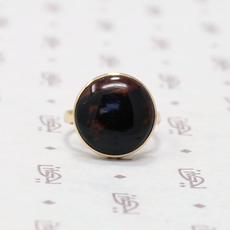 Chunky Gold and Jasper Ring