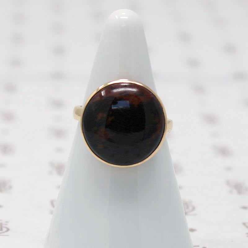 Chunky Gold and Jasper Ring