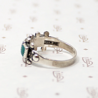 Incredible Green Turquoise in Sterling Silver Band