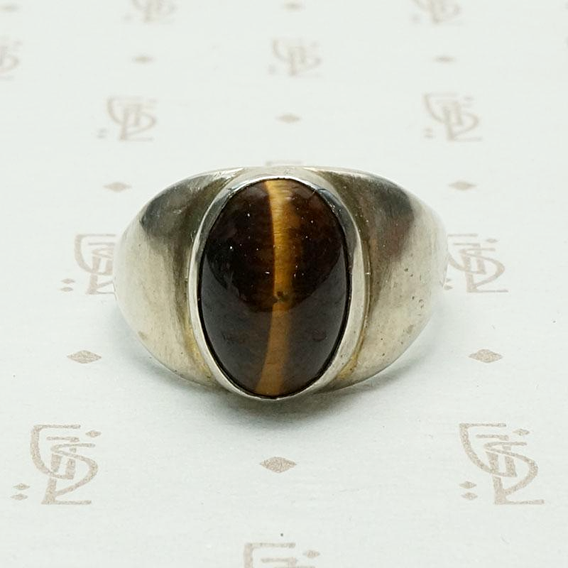 Tigers Eye in Silver Gypsy Band