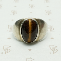Tigers Eye in Silver Gypsy Band