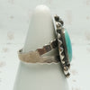 Elaborate Machine Made Turquoise & Silver Ring
