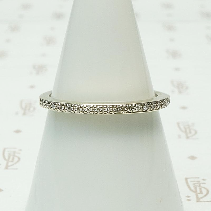 Slim & Sleek Diamond Set Half Hoop Band