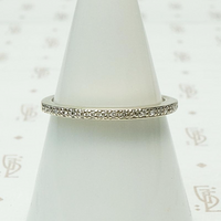Slim & Sleek Diamond Set Half Hoop Band