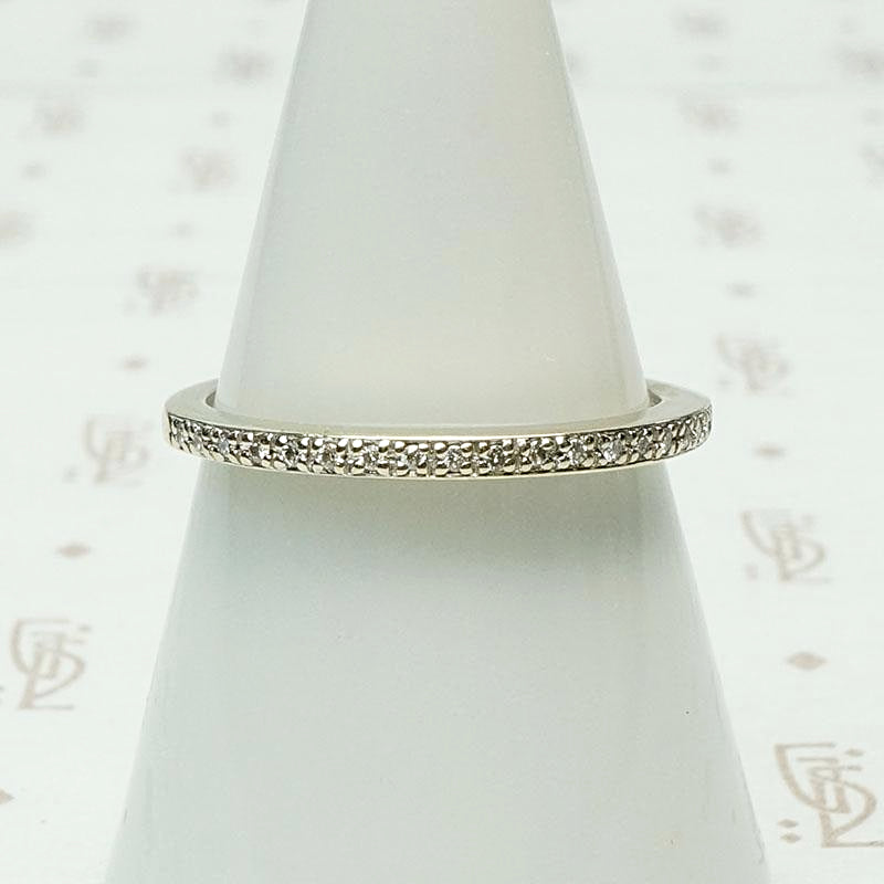 Slim & Sleek Diamond Set Half Hoop Band