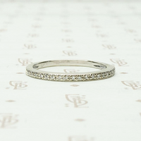 Slim & Sleek Diamond Set Half Hoop Band