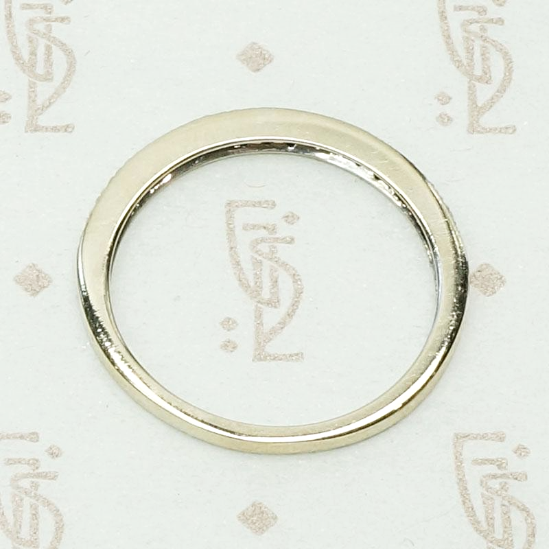 Slim & Sleek Diamond Set Half Hoop Band, top view
