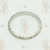 Bright White Gold Leaves and Flowers Band, top view.