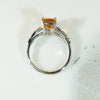 Majestic Imperial Topaz in Diamond Set Platinum Ring