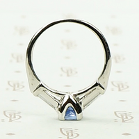 Cornflower Blue Antique Sapphire in 1940's Platinum