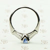Cornflower Blue Antique Sapphire in 1940's Platinum