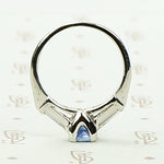 Cornflower Blue Antique Sapphire in 1940's Platinum