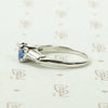 Cornflower Blue Antique Sapphire in 1940's Platinum