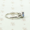 Cornflower Blue Antique Sapphire in 1940's Platinum