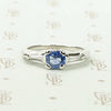 Cornflower Blue Antique Sapphire in 1940's Platinum