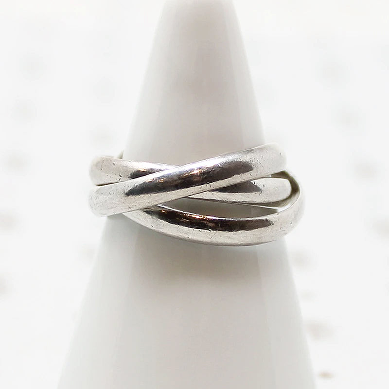 Three Intertwined Band Silver Ring