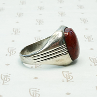 Red Jasper Men's Ring by Otsby & Barton, side view