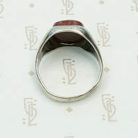 Red Jasper Men's Ring by Otsby & Barton, top view