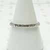 Faceted Engraved Mens Band in White Gold