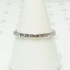 Faceted Engraved Mens Band in White Gold