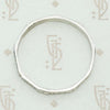 Faceted Engraved Mens Band in White Gold