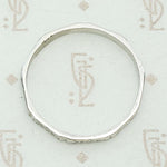 Faceted Engraved Mens Band in White Gold