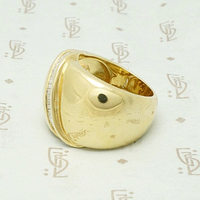 1980s Bright Gold & Baguette Statement Ring