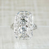 Stunning Edwardian Platinum & Diamond Panel Ring
