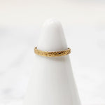 Bitty Engraved Gold Forget Me Not Tiny Ring