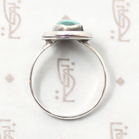 Summery Blue Turquoise in Vintage Silver Ring