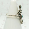 Deep Green Turquoise Petit Point Ring